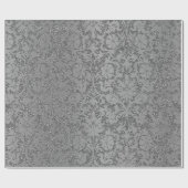 グリッター – シルバーグレー ラッピングペーパー (フラット)