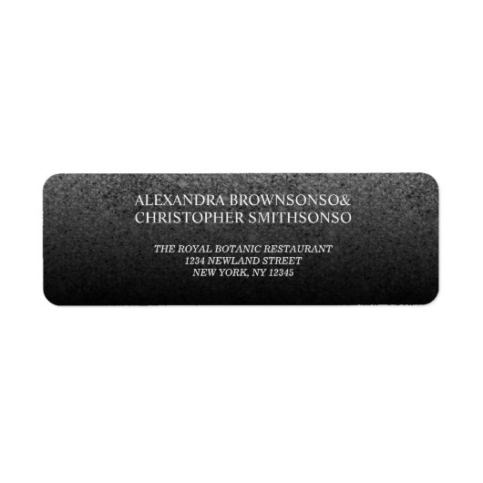 グリッター シルバー スパークル 新婚 結婚式 ラベル (正面)