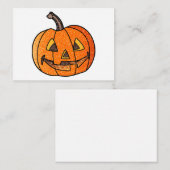 グリッター ジャック・オ・ランタン ノートカード (正面/裏面)