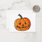 グリッター ジャック・オ・ランタン ノートカード (正面/裏面インサイチュ)