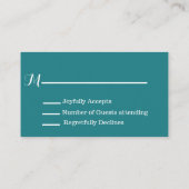 グリッター スパークル ボウ RSVP カード (裏面)