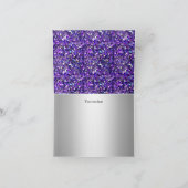 グリッター&ダイアモンドティアラパープルサンキューカード サンキューカード (内部)
