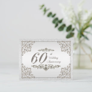 グリッター ダイヤモンド 60周年 結婚記念日 招待状