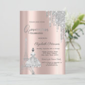 グリッター ドリップス、エッフェル塔のバレリーナ キンセアニェラ 招待状 (スタンド正面)