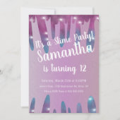 グリッター ドリップス スライム パーティー 誕生日 輝き 招待状 (正面)