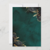 グリッター ドレス, バタフライ グリーン ローズのキンセアニェラ 招待状 (裏面)