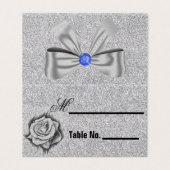 グリッター、バラ、ダイヤモンド&ボウ結婚ズ座席表 (外部フラット)