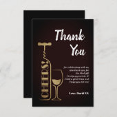 グリッター,ビール,ワイン,大人,サンキューカード サンキューカード (正面/裏面)