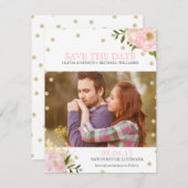 グリッター ピオニー セーブ・ザ・デート アナウンスメント (正面/裏面)