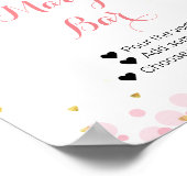 グリッター ピンクムーン 水彩 ブラッディメアリー バーサイン ポスター (角)