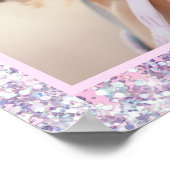 グリッター ピンク スウィート16 バースデーパーティ ポスター (角)