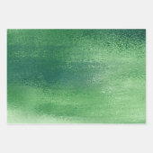 グリッター フォイル | シャムロック グリーン 偽のメタリック スパークル ラッピングペーパーシート (正面2)