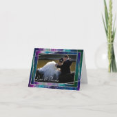 グリッター フォイル | ホログラフィック イリデセント オンブレ 写真 サンキューカード (正面)