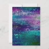 グリッター フォイル | ホログラフィック ダーク オンブレ 21 アンド レガル 招待状 (裏面)