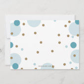 グリッター ブルー コンフェッティ おとこの赤ちゃん歓迎会 招待状 (裏面)