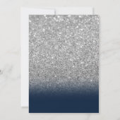 グリッター，ボホフラワーズガラス真珠ブルーキンセアニェラ 招待状 (裏面)