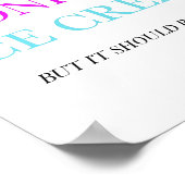 グリッター、ポニー&アイスクリームカラフルプリント ポスター (角)