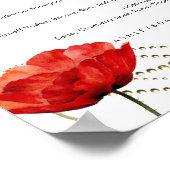 グリッター ポピー エレガント ウェディング メニュー バー サイン (角)