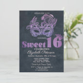 グリッター・マスク・バイオレット Sweet 16 招待状 (スタンド正面)