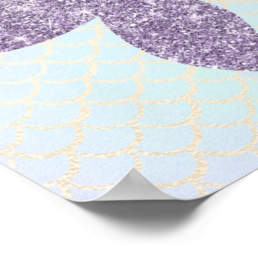 グリッター マーメイド 母と子 ポスター (角)