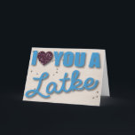 グリッター&ラトクスハヌカ シーズンカード<br><div class="desc">グリッターとLatkes Hanukah Holiday Card -愛情に満ちたグリーテおもしろいィングカードを提供。人生の特別な人にぴったり。言葉が巧み遊な特徴。「ラッケが大好き」グリッターとハートで契約を結ぶ。</div>