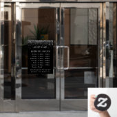 グリッター | ロゴと営業時間 | デカール標識 ウィンドウサイン (オフィスドア)