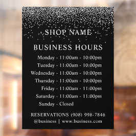 グリッター | ロゴと営業時間 | デカール標識 ウィンドウサイン