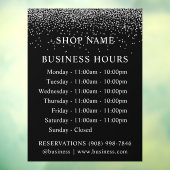 グリッター | ロゴと営業時間 | デカール看板 ウィンドウサイン (シート3)