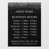 グリッター | ロゴと営業時間 | デカール看板 ウィンドウサイン (シート)