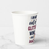 グリッター、ワイン、不安レトロガール紙カップ 紙コップ (右)