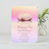 グリッター《写真》ぼけ味グラデーションロータスリタイア 招待状 (スタンド正面)