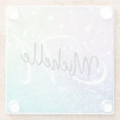 グリッター《写真》ぼけ味グラマラスエレガント ガラスコースター (裏面)