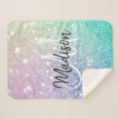 グリッター《写真》ぼけ味グラマラスエレガント シェルパブランケット (正面(横))