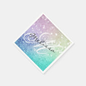 グリッター《写真》ぼけ味グラマラスエレガント スタンダードカクテルナプキン (角)