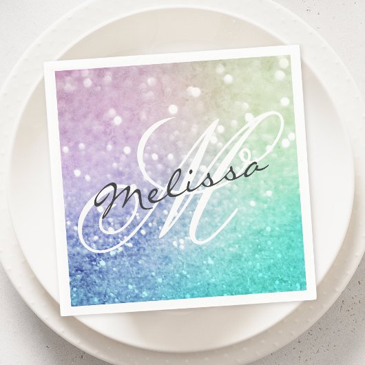 グリッター《写真》ぼけ味グラマラスエレガント スタンダードカクテルナプキン