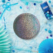 グリッター《写真》ぼけ味スパークルプリント ペーパープレート (パーティー)