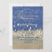 グリッター《写真》ぼけ味金ゴールドダイヤモンドキンセアニラ 招待状 (正面)