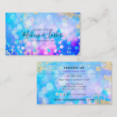  グリッター《写真》ぼけ味MUA美しいサロンメークアーティストBusi 名刺 (正面/裏面)