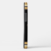 グリッター（紋章の）フラ・ダ・リ金ゴールドフランスのBlack Your Name  Case-Mate iPhoneケース (裏面 / 右)