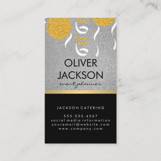 グリッター | 紙吹雪バルーンイベントプランナー 名刺 (正面)