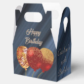 グリッター&金ゴールドレッドバルーン40th誕生日 フェイバーボックス (オープン)