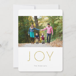 グリッター JOY フォト ホリデー カード