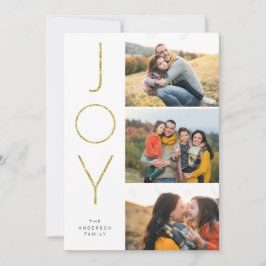グリッター JOY 3 枚の写真を重ねたカード シーズンカード