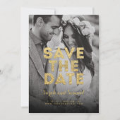 グリッター Save the Date カード (正面)