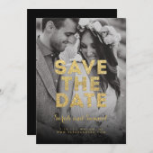 グリッター Save the Date カード (正面/裏面)