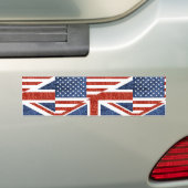 グリッター USA UK バンパーステッカー (車上)