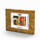 グリッターANY AGEハッピーバースデー写真 フォトブロック (右)