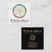 *~*グリッターBoho金ゴールド聖域チャクラ スクエア名刺 (正面/裏面)