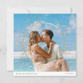 *~*グリッターDIYカップル写真RSVP QR AR6 結婚's 招待状