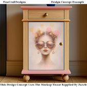 グリッターDN2Bデカップサングラスの女の子 薄葉紙